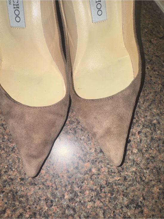Jimmy Choo Shoes - Jimmy Choo vintage Taupe Suede Pointed-Toe Pumps